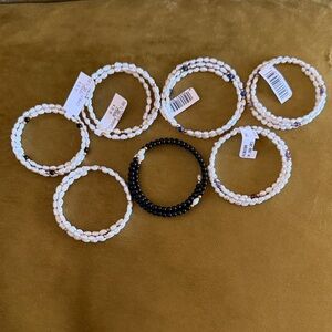 7 Elegant Pearl Bracelets with 14K Gold Accents